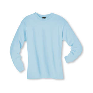 Hanes Long Sleeve Beefy-T - Dark/Color Blue, Light