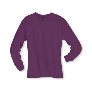 Hanes Long Sleeve Beefy-T - Dark/Color Purple