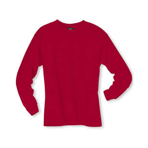 Hanes Long Sleeve Beefy-T - Dark/Color Red, Deep
