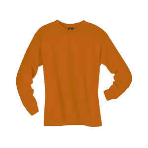 Hanes Long Sleeve Beefy-T - Dark/Color Orange, Texas
