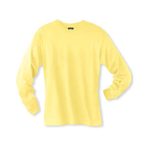 Hanes Long Sleeve Beefy-T - Dark/Color Yellow