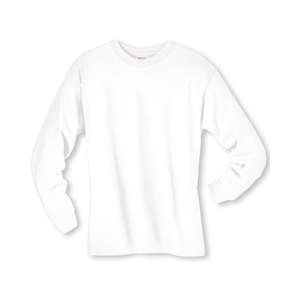 Hanes Long Sleeve Beefy-T - White/Neutral White