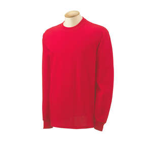 Gildan Heavyweight Cotton Long Sleeve Tee - Dark/Color Red