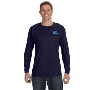 Custom Promotional Gildan Heavyweight Cotton Long Sleeve Tee - Dark/Color