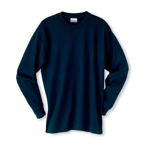 Hanes Heavyweight Cotton Long Sleeve Tee - Dark/Color Blue, Navy
