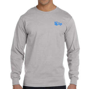 Hanes Heavyweight Cotton Long Sleeve Tee - Light/Heather