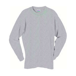 Hanes Heavyweight Cotton Long Sleeve Tee - Light/Heather Gray, Ash