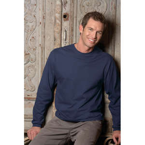 Jerzees Heavyweight Cotton Long Sleeve Tee - Dark/Color