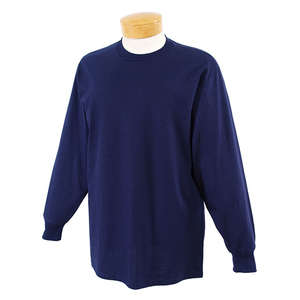 Jerzees Heavyweight Cotton Long Sleeve Tee - Dark/Color Blue, Navy