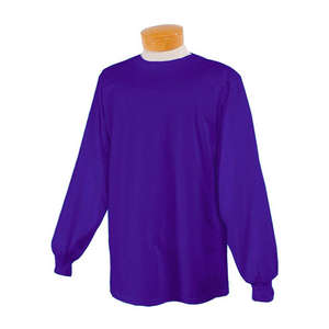 Jerzees Heavyweight Cotton Long Sleeve Tee - Dark/Color Purple, Deep