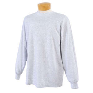 Jerzees Heavyweight Cotton Long Sleeve Tee - Light/Heather Gray, Birch