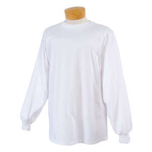 Jerzees Heavyweight Cotton Long Sleeve Tee - White/Neutral White