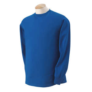 Fruit of the Loom Heavy Cotton Long Sleeve Tee - Dark/Color Blue, Royal