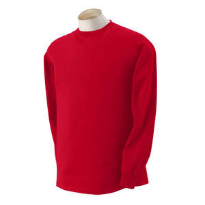 Fruit of the Loom Heavy Cotton Long Sleeve Tee - Dark/Color Red