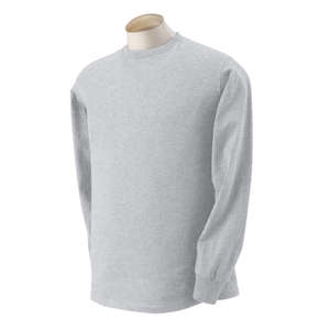 Fruit of the Loom Heavy Cotton Long Sleeve Tee - Light/Heather Gray, Ash