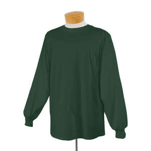 Jerzees Youth 50/50 Long Sleeve Tee - Dark/Color Green, Forest