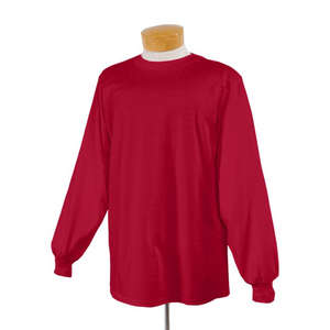 Jerzees Youth 50/50 Long Sleeve Tee - Dark/Color Red
