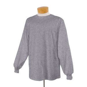 Jerzees Youth 50/50 Long Sleeve Tee - Light/Heather Gray, Oxford