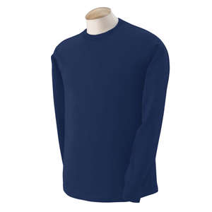 Fruit of the Loom 50/50 Long Sleeve Tee - Dark/Color Blue, Navy
