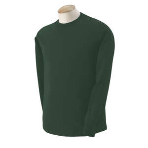 Fruit of the Loom 50/50 Long Sleeve Tee - Dark/Color Green, Forest