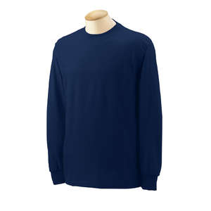 Gildan Ultra Blend Long Sleeve Tee - Dark/Color Blue, Navy