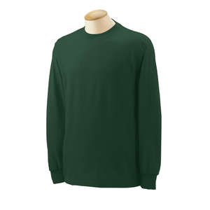 Gildan Ultra Blend Long Sleeve Tee - Dark/Color Green, Forest