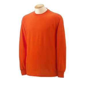 Gildan Ultra Blend Long Sleeve Tee - Dark/Color Orange