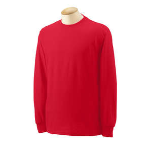 Gildan Ultra Blend Long Sleeve Tee - Dark/Color Red