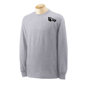 Custom Promotional Gildan Ultra Blend Long Sleeve Tee - Light/Heather