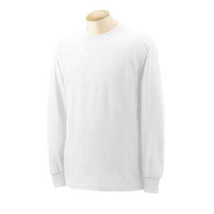 Gildan Ultra Blend Long Sleeve Tee - White/Neutral White