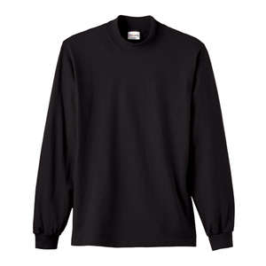 Anvil Cotton Deluxe Mock Turtleneck - Dark/Color Black
