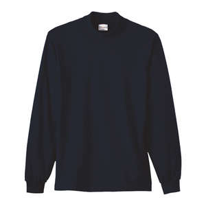 Anvil Cotton Deluxe Mock Turtleneck - Dark/Color Blue, Navy
