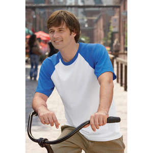 Jerzees 50/50 Contrast Raglan Sleeve Tee - Dark/All