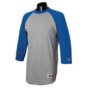 Champion Tagless Raglan Baseball Jersey - Dark/All Gray, Oxford/Blue, Team