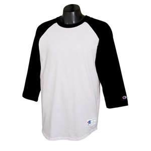 Champion Tagless Raglan Baseball Jersey - Dark/All White/Black