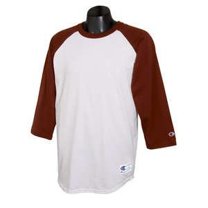 Champion Tagless Raglan Baseball Jersey - Dark/All White/Maroon