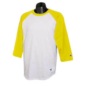 Champion Tagless Raglan Baseball Jersey - Dark/All White/C-Gold