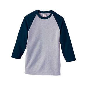 Anvil 3/4-Length Raglan Sleeve Baseball Tee - Light/Heather Gray, Heathered/Blue, Navy