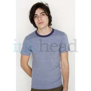 Custom Promotional American Apparel Melange Jersey Ringer Tee - Dark/Color