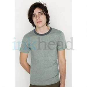 American Apparel Melange Jersey Ringer Tee - Dark/Color 