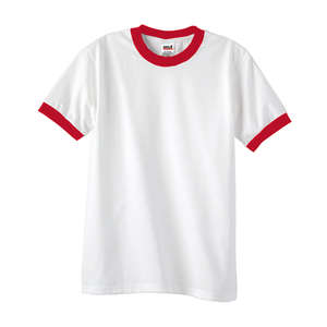 Anvil Ringer Tee - White/Neutral White/Red