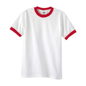 Custom Promotional Anvil Youth Ringer Tee - White/Neutral