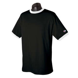 Champion Tagless Ringer Tee - Dark/Color Black/White