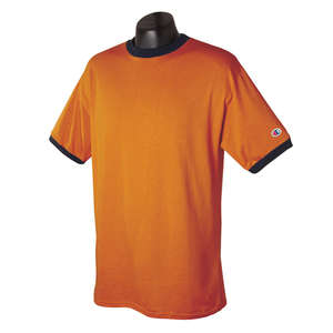 Champion Tagless Ringer Tee - Dark/Color Orange/Blue, Navy