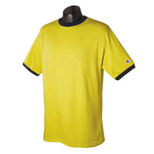 Champion Tagless Ringer Tee - Dark/Color C-Gold/Blue, Navy