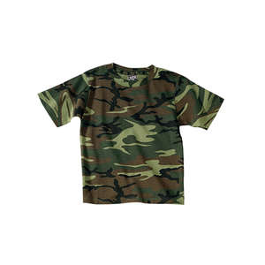 LA T Youth Camouflage Tee - Dark/All Green, Woodland