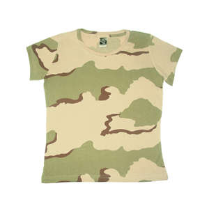 LA T Womens Fine Cotton Jersey Camouflage Tee - Dark/All Camouflage, Desert