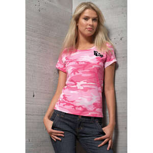 LA T Womens Fine Cotton Jersey Camouflage Tee - Dark/All