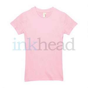 Anvil Womens Spandex Crew Neck Tee - Dark/Color