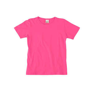 LA T Scoop Neck Tee - Dark/Color Pink, Hot